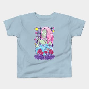 Pastel Goth Zombie Girl Kids T-Shirt